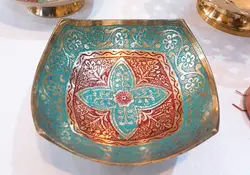 هفت سین برنجی هندی مینا طرح 7