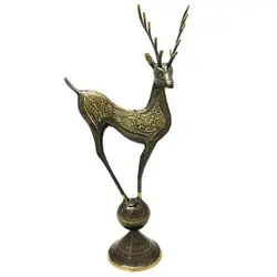 مجسمه برنزی  مدل آهو روی کره کد 14 جفتی