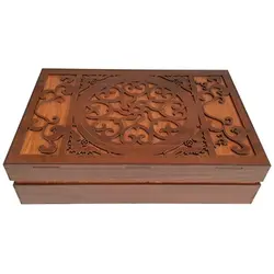 جعبه رومیزی تی بگ و تنقلات و زیر لیوانی مدل Mate Gol کد KL07