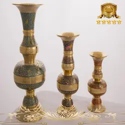 گلدان برنجی دو طبقه کد ۱۱۱۷-۱۱۱۸
