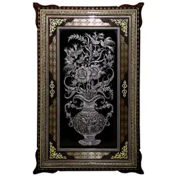 تابلو قلم زنی طرح گلدان گالری جعفری مدل ۴۴۳۴۹۹ - وبلاگ فروشگاه برنزی