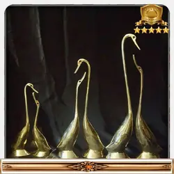 جفت قو برنجی هندی سایز کوچک