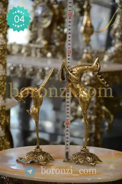 مجسمه برنزی آهو مهر و مادر کد ۰۴