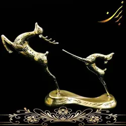مجسمه برنزی آهو مهر و مادر کد ۰۴