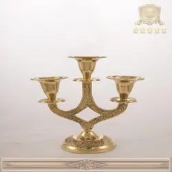 شمعدان سه شاخه برنجی هندی ۱۲۳۸