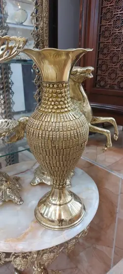 گلدان برنجی هندی 39 سانت تکه ای