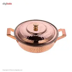 ماهیتابه مسی زنجان مدل دسته برنجی قطر ۲۲ سانتی متر