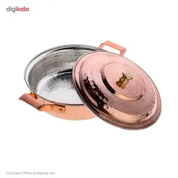 ماهیتابه مسی زنجان مدل دسته برنجی قطر ۲۲ سانتی متر