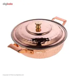 ماهیتابه مسی زنجان مدل دسته برنجی قطر ۲۲ سانتی متر