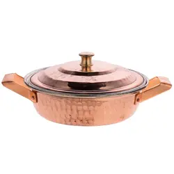 ماهیتابه مسی زنجان مدل دسته برنجی قطر 20 سانتی متر