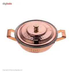 ماهیتابه مسی زنجان مدل دسته برنجی قطر 20 سانتی متر