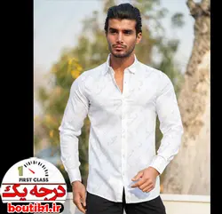 پیراهن آستین بلند جودون کاور کش سفید