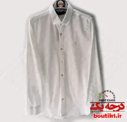 پیراهن آستین بلند جودون کاور کش سفید