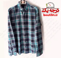 پیراهن آستین بلند نخی چهارخونه