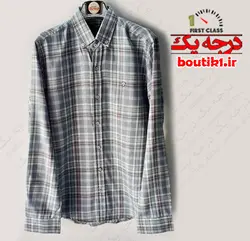 پیراهن چهارخونه آستین بلند نخی