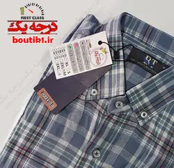 پیراهن چهارخونه آستین بلند نخی