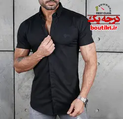 پیراهن آستین کوتاه پپلین مشکی