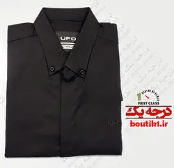 پیراهن آستین کوتاه پپلین مشکی