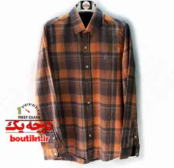 پیراهن آستین بلند چهارخونه پنبه نخ 40