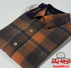 پیراهن آستین بلند چهارخونه پنبه نخ 40