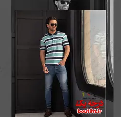 پولوشرت یقه دار جودون رینگل سبز