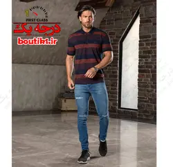 پولوشرت پنبه براش رینگی زرشکی