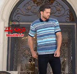 پولوشرت پنبه لاکرا رینگی آبی