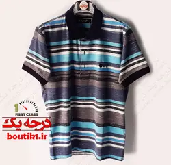 پولوشرت پنبه لاکرا رینگی آبی