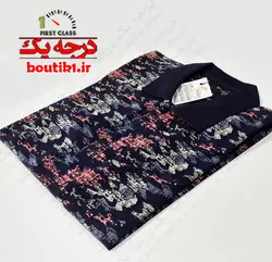 پولوشرت جودون یقه دار چریکی سورمه ای