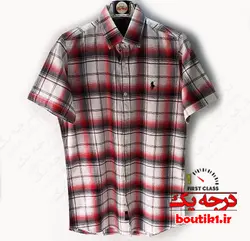 پیراهن آستین کوتاه نخ پنبه چهارخونه