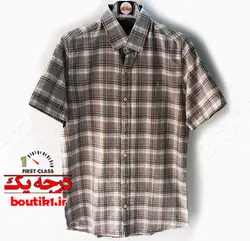 پیراهن آستین کوتاه نخ پنبه طوسی