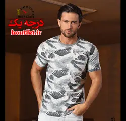 تیشرت هاوایی یقه گرد نخی اسلپ