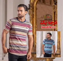 تیشرت یقه گرد پنبه براش رینگی