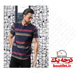 تیشرت یقه گرد پنبه لاکرا رینگر