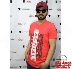 تیشرت یقه گرد پنبه چاپ دار 3 رنگ