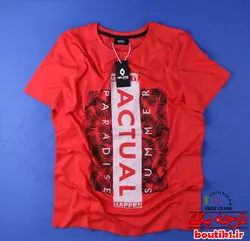 تیشرت یقه گرد پنبه چاپ دار 3 رنگ