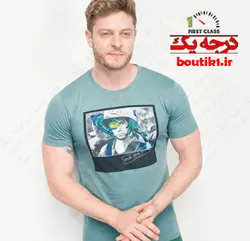 تیشرت maxzone یقه گرد طرحدار سبز