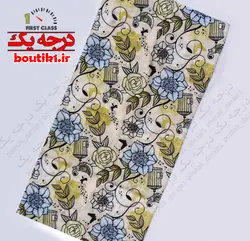 باندانا نخی طرحدار ورزشی لوزی آبی