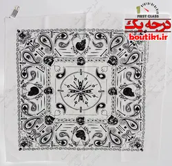 دستمال سر اسکلتی سفید