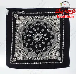 دستمال سر طرحدار مشکی