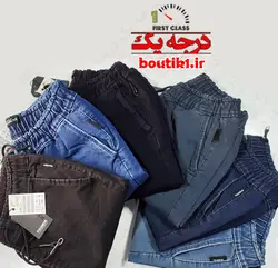 شلوار اسلش جین حوله ای دمپا ساده 6رنگ