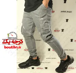 شلوار اسلش جین 6جیب مچی سوپرکش