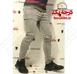 شلوار جین zara اسلیم فیت خاکستری