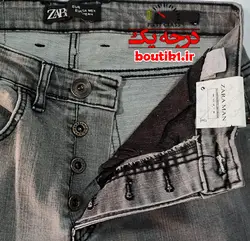 شلوار جین zara اسلیم فیت خاکستری