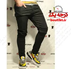 شلوار جین اسلپ zara اسلیم فیت مشکی