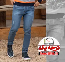 شلوار جین اسلیم فیت کج راه