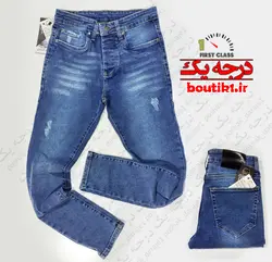 شلوار جین اسلیم فیت کج راه