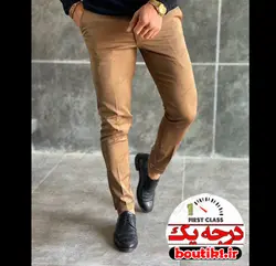 شلوار مجلسی بزایاق پاکتی آجری