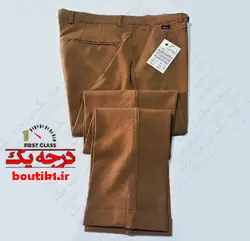 شلوار مجلسی بزایاق پاکتی آجری
