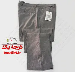 شلوار مجلسی بزایاق پاکتی طوسی